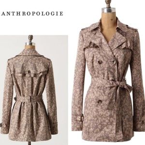Anthro Daughters of Liberation Leopard Trench Coat